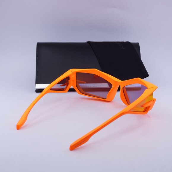 Givenchy GV40049U 43C Geometric Sunglasses - Orange/Orange Mirror - Picture 10 of 10